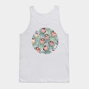 Pale Painted Protea Neriifolia Tank Top